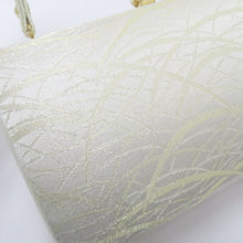 画像をギャラリービューアに読み込む, 草履・バッグセット 白梅謹製 礼装用 Lサイズ フォーマル ホワイト×シャンパンゴールド 芝柄 25.0cm 日本製 牛皮底面