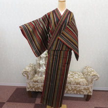 画像をギャラリービューアに読み込む, 紬 着物 ブラウン