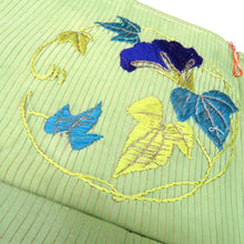Load image into Gallery viewer, 昔 名古屋帯 絽 夏 花の丸 刺繍