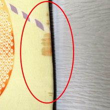 画像をギャラリービューアに読み込む, 名古屋帯 アンティーク帯 昔名古屋帯 絹 薄黄ｘオレンジ 鈴文様 金コマ銀コマ刺繍 昔帯 レトロモダン 明治・大正ロマン 長さ375cm