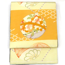 画像をギャラリービューアに読み込む, 昔 名古屋帯 染め 刺繍 鈴 吉祥