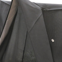 画像をギャラリービューアに読み込む, 黒留袖 アンティーク 昔着物 絽 夏物 黒×多色 風景 金刺繍 正絹 フォーマル レトロ 明治・大正ロマン ディスプレイ リメイク 身丈169cm