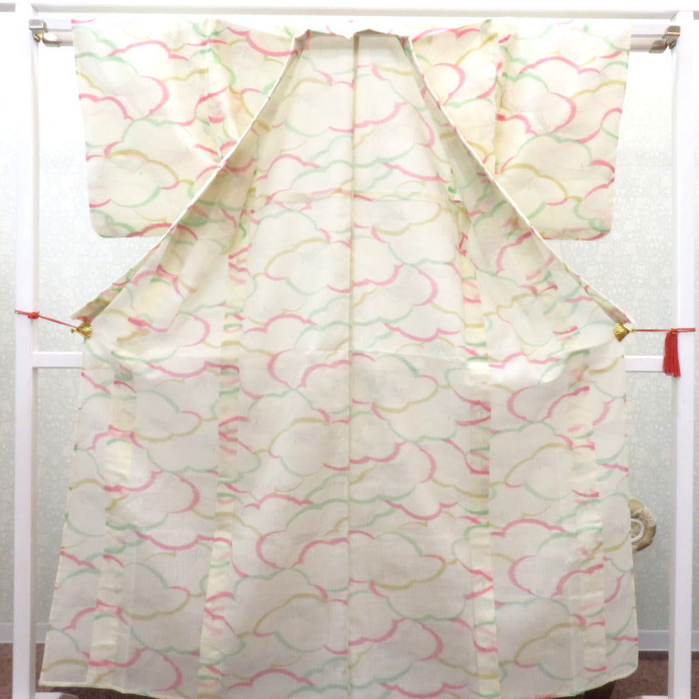 反物 着物 新古品 夏物 麻 カジュアル 枯色 A836-13 麻反物 夏着物反物 新古品 織物 絣着物 a6m7 日本製 布切れ 和裁 練習
