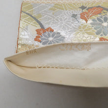 Load image into Gallery viewer, 袋帯 金糸 灰色ｘ金色ｘ銀色 平安文様 二重箔織 六通柄 正絹 フォーマル向け 着物帯 長さ424cm