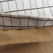 画像をギャラリービューアに読み込む, 半幅帯 ポリエステル100% きもの工房 白色ｘ砂色 チェック柄ｘ横島柄 浴衣帯 小袋帯 半巾帯 日本製 仕立て上がり
