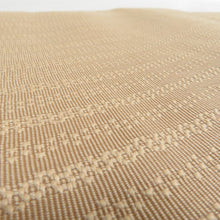 画像をギャラリービューアに読み込む, 半幅帯 ポリエステル100% きもの工房 白色ｘ砂色 チェック柄ｘ横島柄 浴衣帯 小袋帯 半巾帯 日本製 仕立て上がり