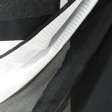 Load image into Gallery viewer, 夏着物 絹 黒色ｘ茶色 鳳凰小丸文様 飛び小紋 小紋 絽 バチ衿 身巾ゆったりサイズ 夏用 仕立て上がり 身丈156cm