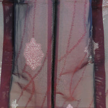 Load image into Gallery viewer, 夏着物 単衣 紗 バチ衿 華文模様 正絹 紺色ｘ銀色 Sサイズ 夏用 仕立て上がり 身丈150cm