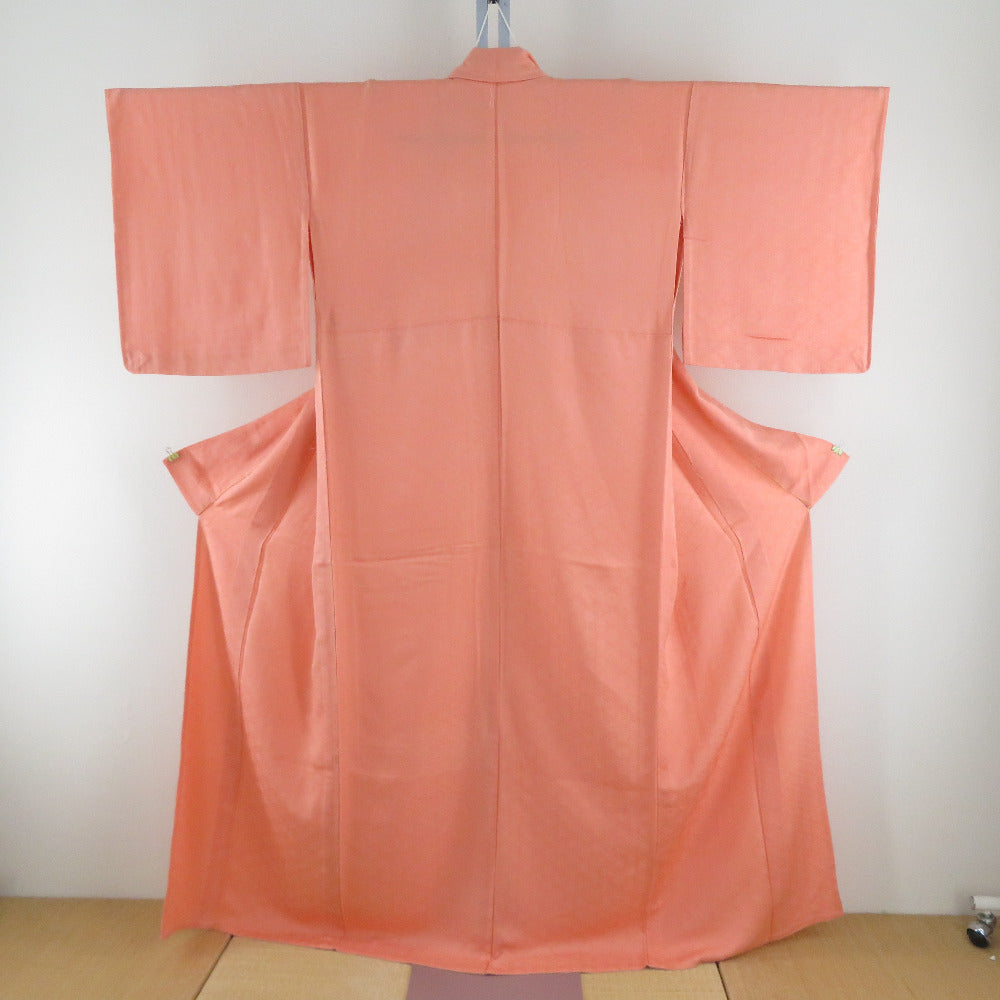 色無地/美品/オレンジ/仕立上がり/適応身長148～155㎝/8204 色無地/美品/オレンジ/仕立上がり/適応身長148～155㎝/8204の通販 by