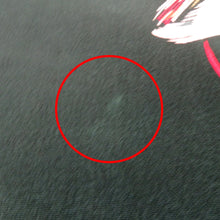 Load image into Gallery viewer, 小紋 昔 アンティーク 昔着物 濃緑×白赤カラシ金 筆書き調 バチ衿 正絹 昔きもの レトロ 明治・大正ロマン カジュアル 和洋ミックス 小さめ 身丈144.5cm
