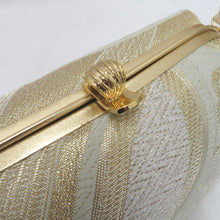 Load image into Gallery viewer, 草履・バッグセット 白梅謹製 礼装用 Mサイズ フォーマル ゴールド系 金×薄緑 華文 ゴールド 24.0cm 日本製 牛皮底面 留袖 訪問着 付下げ