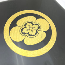 Load image into Gallery viewer, 和小物 輪島塗 重箱 五段重 御重 峯孝作 前古孝人 黒塗内朱 沈金 家紋 丸に木瓜紋 重台付 漆器 極上本堅地 能登輪島 骨董 昭和レトロ