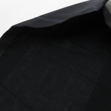 画像をギャラリービューアに読み込む, 名古屋帯 正絹 黒色ｘ紫色ｘ金色 松皮に菊文様 お太鼓柄 塩瀬 仕立て上がり カジュアル帯 着物帯 長さ343cm