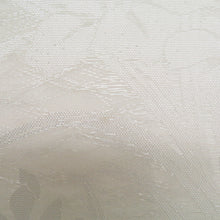 Load image into Gallery viewer, 袋帯 夏用 夏袋帯 紗 シルバー系 正絹 銀色ｘ白色ｘ薄ピンク色 ぼかし 菖蒲文様 六通柄 着物帯 長さ432cm