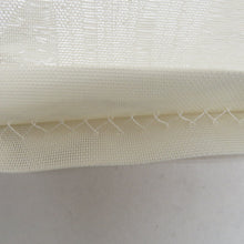 Load image into Gallery viewer, 袋帯 夏用 夏袋帯 紗 シルバー系 正絹 銀色ｘ白色ｘ薄ピンク色 ぼかし 菖蒲文様 六通柄 着物帯 長さ432cm