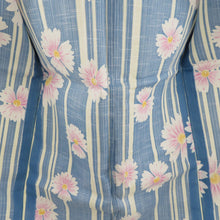 Load image into Gallery viewer, 浴衣 浴衣 SEIKO MATSUDA 水色ｘ白色ｘピンク色 縦縞に花柄 身丈Ｌサイズ 綿 夏用 夏物 身丈163cm