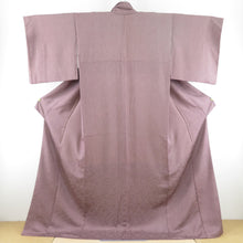 Load image into Gallery viewer, Edo Komon Shark Purple Lined Lined Lined Collar Ronewad No Tango Chirimen Pure Silk Silk Casual Tailoring Kimono 169cm Beautiful goods