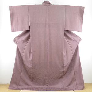 江戸小紋 鮫文 紫色 袷 広衿 紋なし 丹後ちりめん 正絹 カジュアル 仕立て上がり着物 身丈169cm 美品