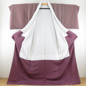 Edo Komon Shark Purple Lined Lined Lined Collar Ronewad No Tango Chirimen Pure Silk Silk Casual Tailoring Kimono 169cm Beautiful goods