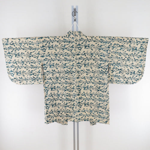 Haori Antique Floral Pattern Pure Court Pure Sil Silu Linch Long Heavy Retro Taisho Roman Kimono Kimono 79cm