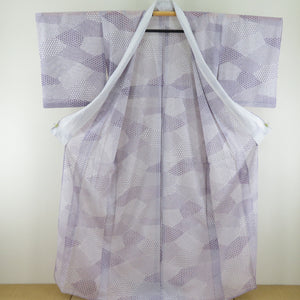Summer kimono Komon Konjin Garo Ripples Purple Wide Collar 100 % Polyester Washable Kimono Casual Summer Numbers 156cm Beautiful goods