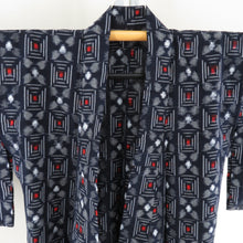Load image into Gallery viewer, Cotton kimono single garment collar change Ichimatsu -style tailoring kimono ladies women&#39;s height 151cm