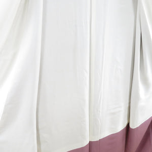 江戸小紋 鮫文 猫柳文様 付下げ柄 紫色 袷 広衿 紋なし 正絹 カジュアル 仕立て上がり着物 身丈156cm