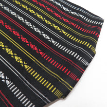 Load image into Gallery viewer, Hakata weaving half -width band Yukata belt single clothing dedicated Black Dokkko Summer Festival Length 340cm