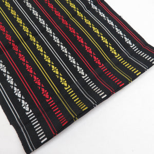 Hakata weaving half -width band Yukata belt single clothing dedicated Black Dokkko Summer Festival Length 340cm