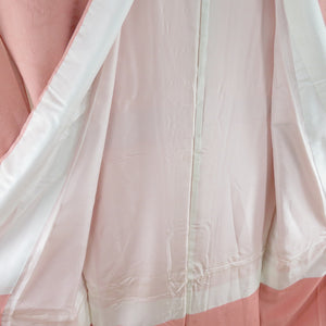 紬 着物 幾何学模様 織り文様 袷 広衿 紺色 正絹 カジュアル着物 仕立て上がり 身丈152cm 美品