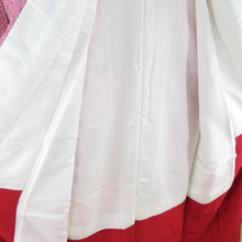 画像をギャラリービューアに読み込む, 小紋 総絞り 正絹 赤色 袷 広衿 カジュアル 仕立て上がり着物 身丈158cm