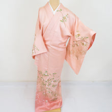 画像をギャラリービューアに読み込む, 訪問着 桜文様 さくら 箔 ピンク色 正絹 袷 広衿 セミフォーマル 仕立て上がり 身丈159cm