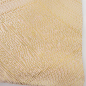 Hakuso Obi Saga Nishiki Traditional Craftsman Vice Ichiuo Kinuo Orange Revershindable All Pattern Pure Silk Silk Silk Formal Kimono Bearing Length 440cm Beautiful goods