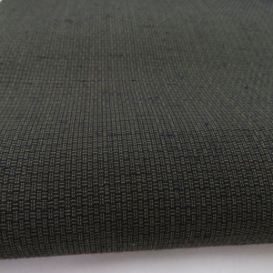 反物 男性用 絹・ウール交織 アンサンブル 民芸紬 緑色 未仕立て 着物生地 長さ2050cm 美品