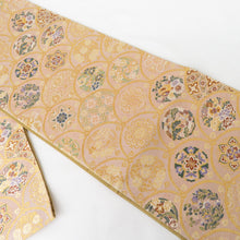 Load image into Gallery viewer, Bag Subaset Decorated Ahai Wave Punse Pure silk Gold beige Color Mathaku Gold Six Pattern Pure Silk Formal Kimono Length 452cm Beautiful goods