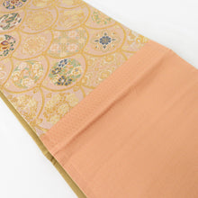 Load image into Gallery viewer, Bag Subaset Decorated Ahai Wave Punse Pure silk Gold beige Color Mathaku Gold Six Pattern Pure Silk Formal Kimono Length 452cm Beautiful goods