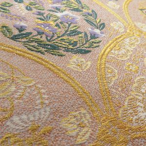 Bag Subaset Decorated Ahai Wave Public Pure Silk Gold Beige Color Matha Gold Six Pattern Pure Silk Fumal Tailoring Kimono Length 452cm Beautiful goods
