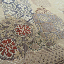 Load image into Gallery viewer, Back Obi Zabinjin Pure Silk Pure Silk Gold Gold Thick Six -Pass Pattern Pure Silk Formal Tailoring Kimono Subquaries Length 420cm