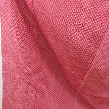 Load image into Gallery viewer, Komon total squeezed pure silk red lined lined lined collar Casual tailoring kimono 165cm