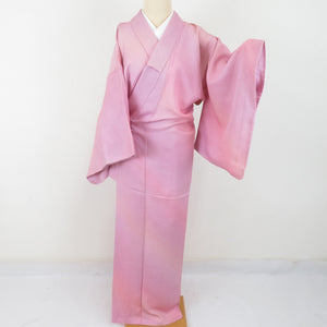 Color plain lined wide collar purple silk blurry writer writer one crest one crest Gosan Kiri crest semi -formal tailoring kimono 155cm beautiful goods