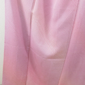 色無地 袷 広衿 紫色 正絹 ぼかし 作家物 落款付 一つ紋 五三桐紋 セミフォーマル 仕立て上がり着物 身丈155cm 美品