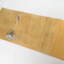 Load image into Gallery viewer, Back zone foil vase -like pure silk orange drum pattern pure silk semi -formal tailoring kimono belt beautiful goods