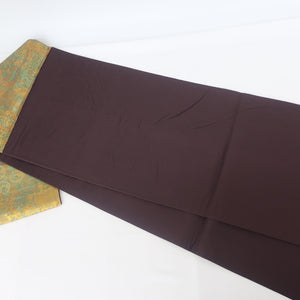 Chrysanthemum and descending pure silk thread gold -colored kimono length 420cm long -used Kimono length 420cm