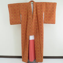 Load image into Gallery viewer, Pongee 
Kimono Kimono Kimono Pure Silk Wide Collar Lined Floral Status Low (from the shoulder) 4 shaku 1 inch height 150cm Height around 150cm
 second hand