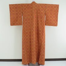 Load image into Gallery viewer, Pongee 
Kimono Kimono Kimono Pure Silk Wide Collar Lined Floral Status Low (from the shoulder) 4 shaku 1 inch height 150cm Height around 150cm
 second hand