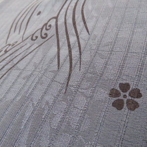 帯揚げ 正絹 夏用帯揚げ 絽 青みグレー地 波 地模様 絹100％  長さ約175cm