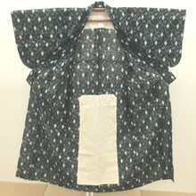 Load image into Gallery viewer, Antiquity kimono cotton large collar Earrings (about 150cm in width) 145cm (3 shaku 8 Sun 2 minutes) retro Meiji Taisho Roman kimono remake