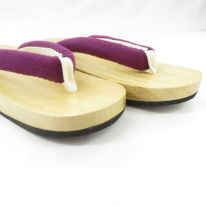 Japanese accessory clogs Ladies for yukata Red purple x off -white L size casual women's footwear summer unused