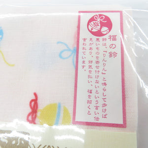 和小物 手ぬぐい ガーゼ手拭い 薄ピンク 鈴柄 ふくこい 綿100％ 日本製