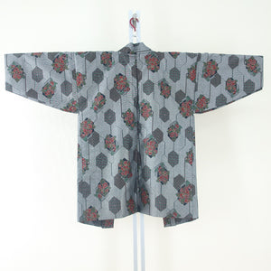 Wool Kimono Ensemble Haori Set Single Color Color Shell Pattern Pattern Pattern Bee Casual Casual Kimono Kimono 158cm Used